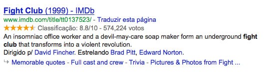 SERP do Imdb