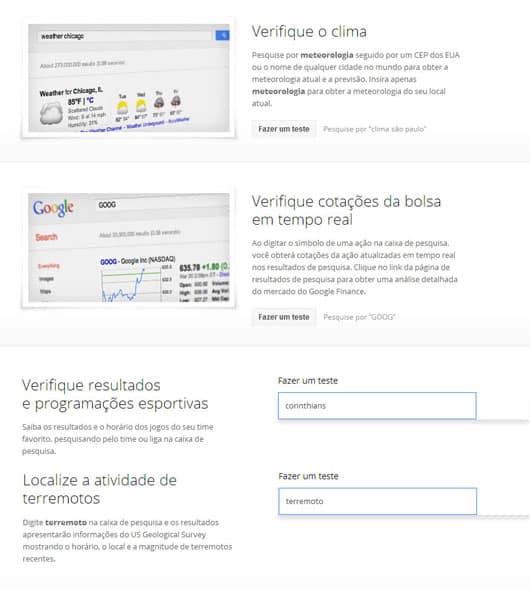 Pesquisa sofisticada Google Inside Search