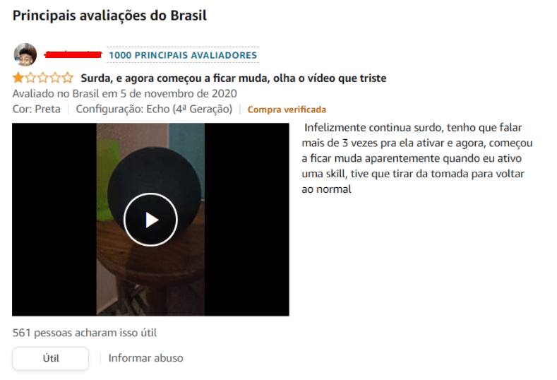 Avaliação Amazon