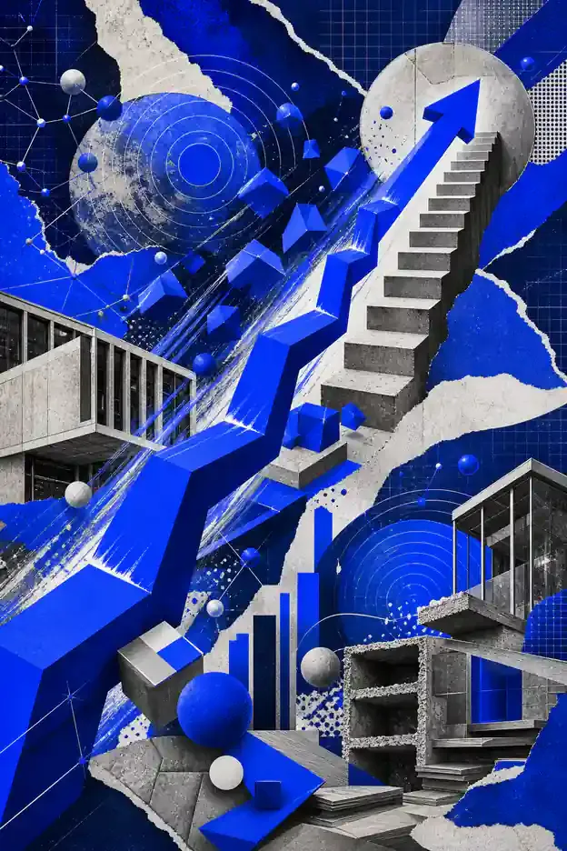 Colagem abstrata representando Quick Wins