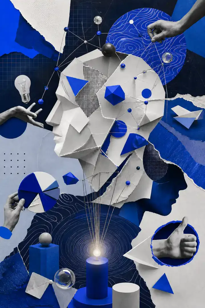 Colagem abstrata representando Semantic Branding