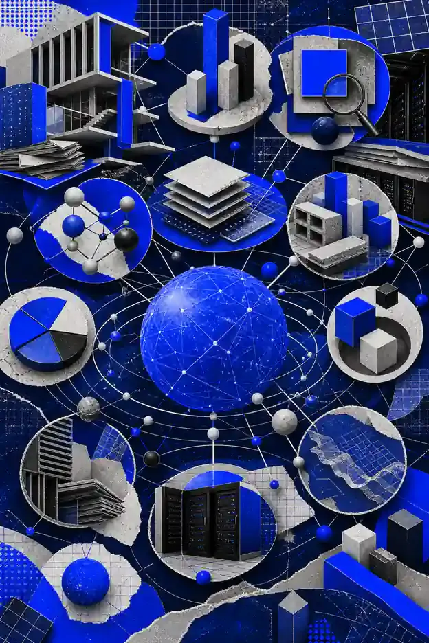 Colagem abstrata representando Topic Cluster