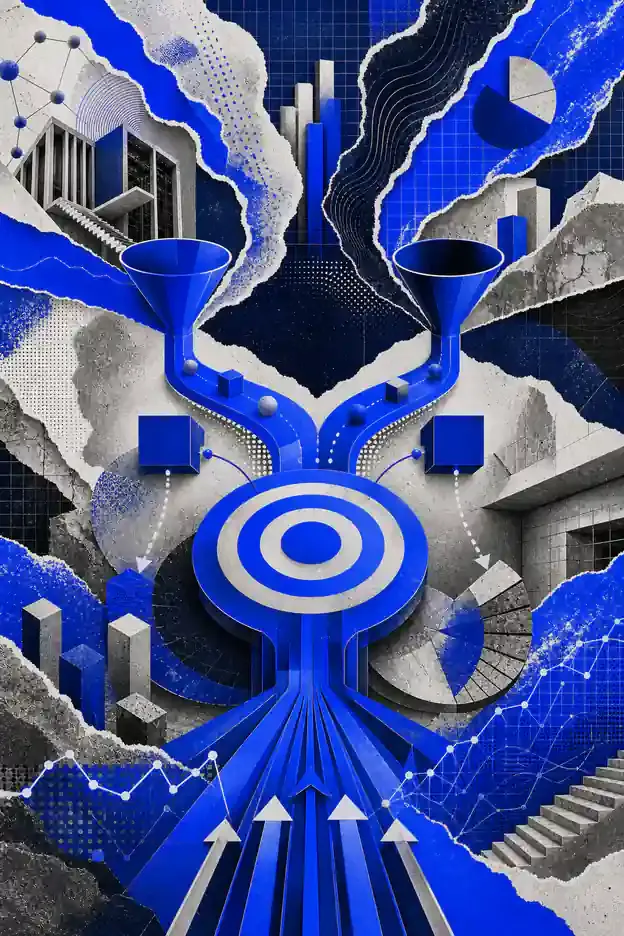Colagem abstrata representando Análise CRO