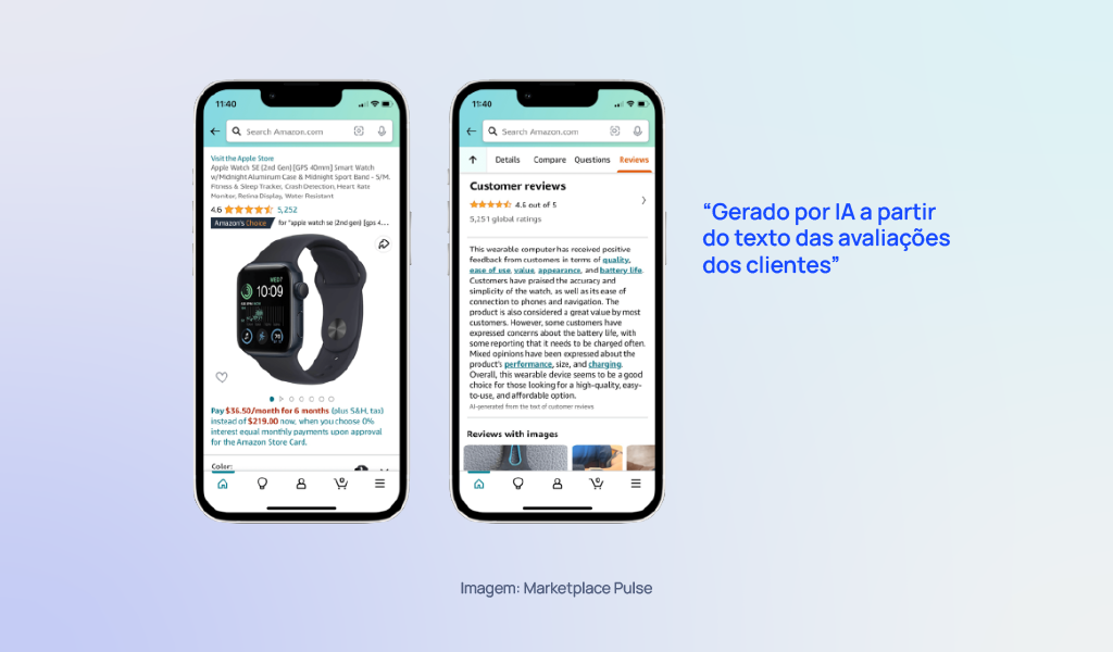 Descrição dos produtos da Amazon