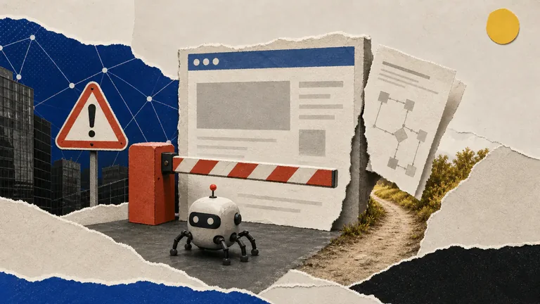 Colagem editorial sobre robots.txt e indexação no Google