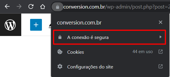 A conexão é segura
