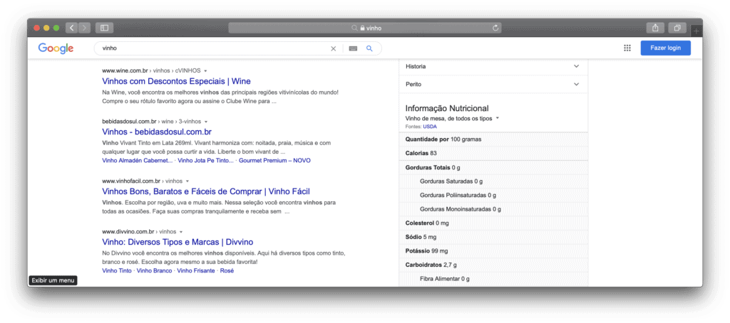 SERP do Google