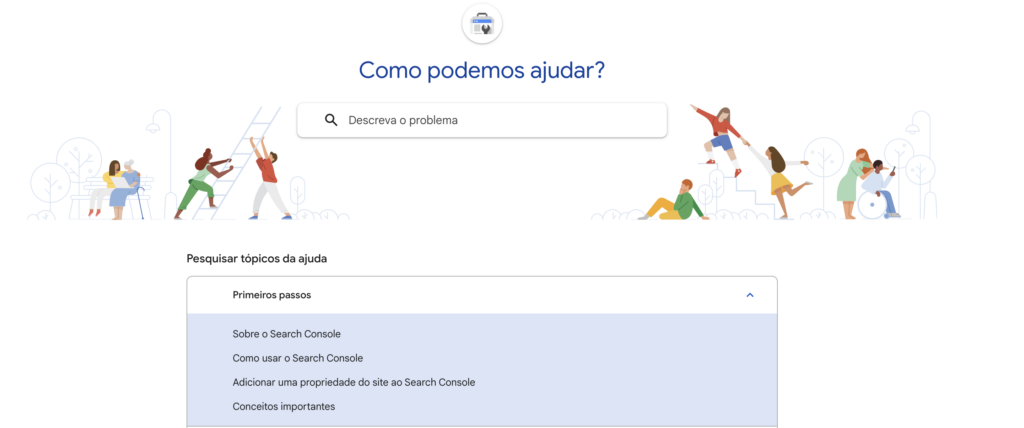 Suporte e comunidade do Google Search Console