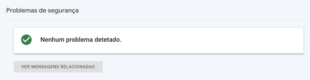 Problemas de segurança no Google Search Console