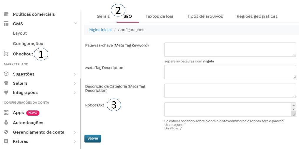 Configuração de Robots.txt na Vtex