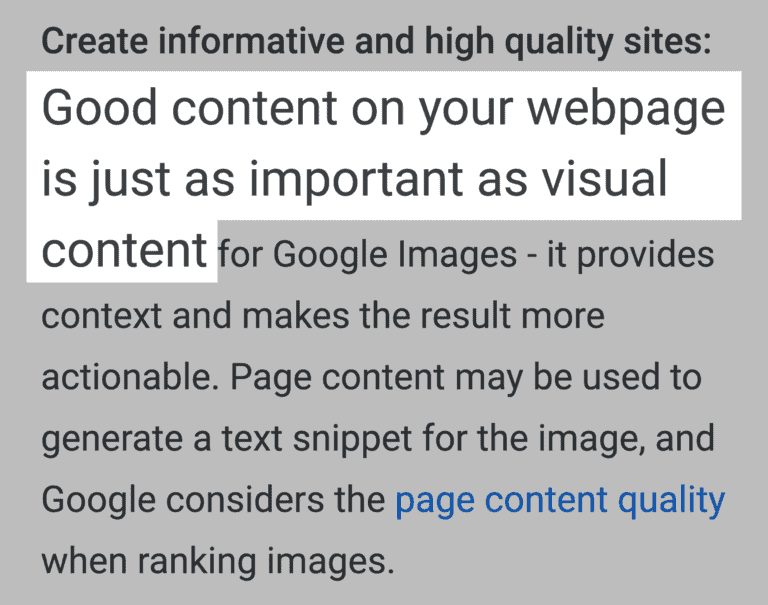 Fonte: Backlinko / Reprodução Bom conteúdo na sua página é tão importante quanto seu conteúdo visual