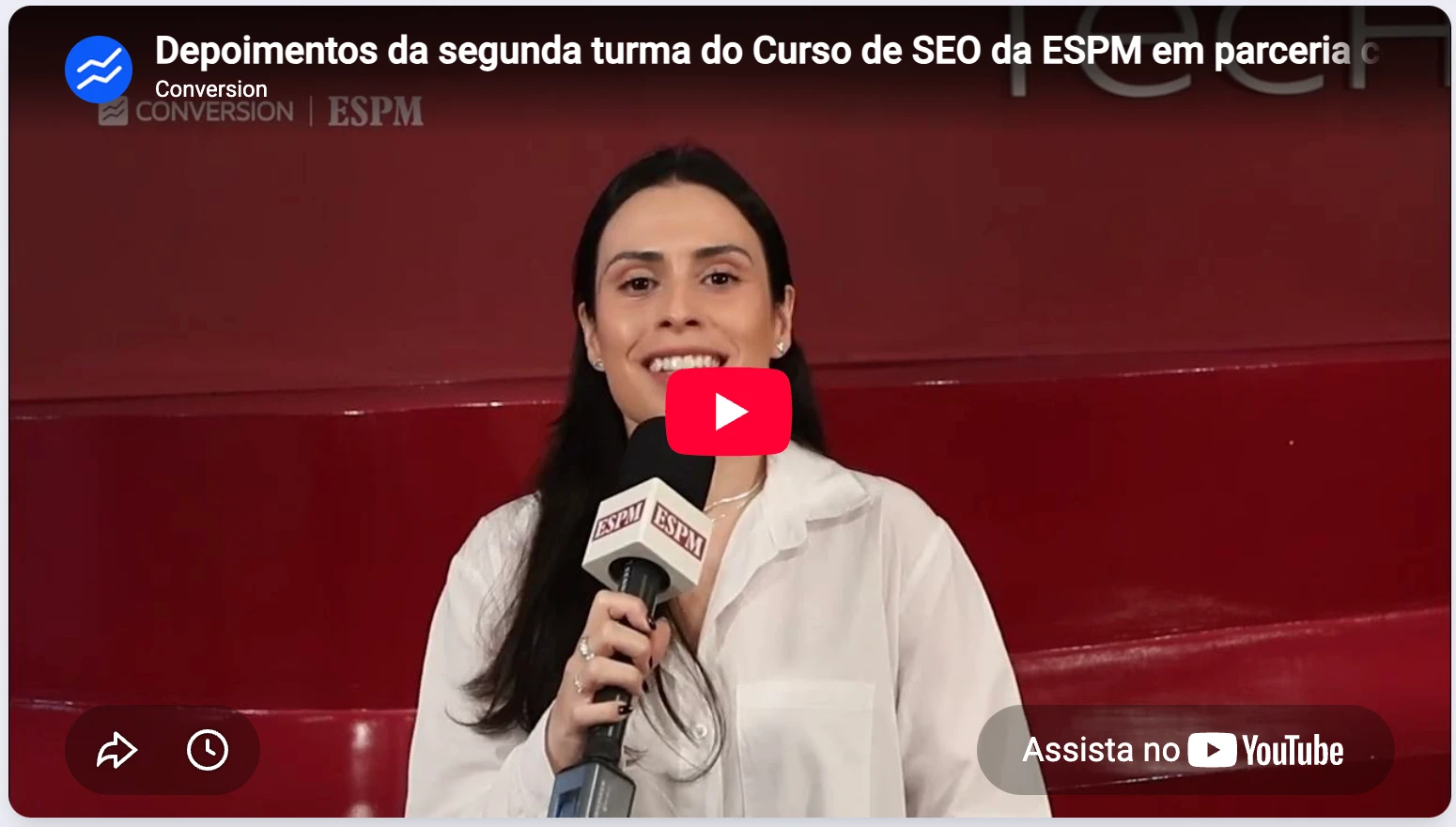 Depoimento de aluna sobre a metodologia do curso.