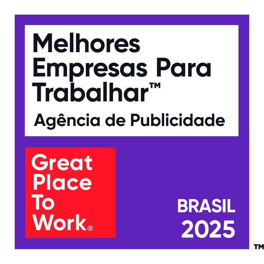Selo GPTW Melhores Empresas Para Trabalhar™ 2025, categoria Agências de Publicidade
