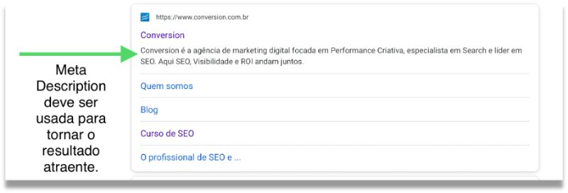 Meta Description deve ser atrativa