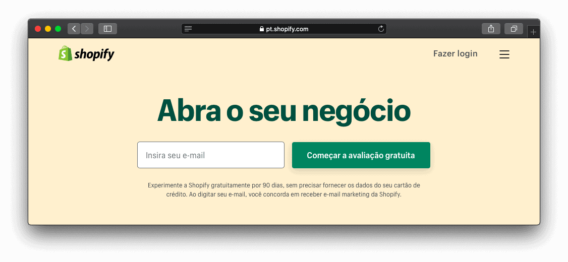 Site do Shopify