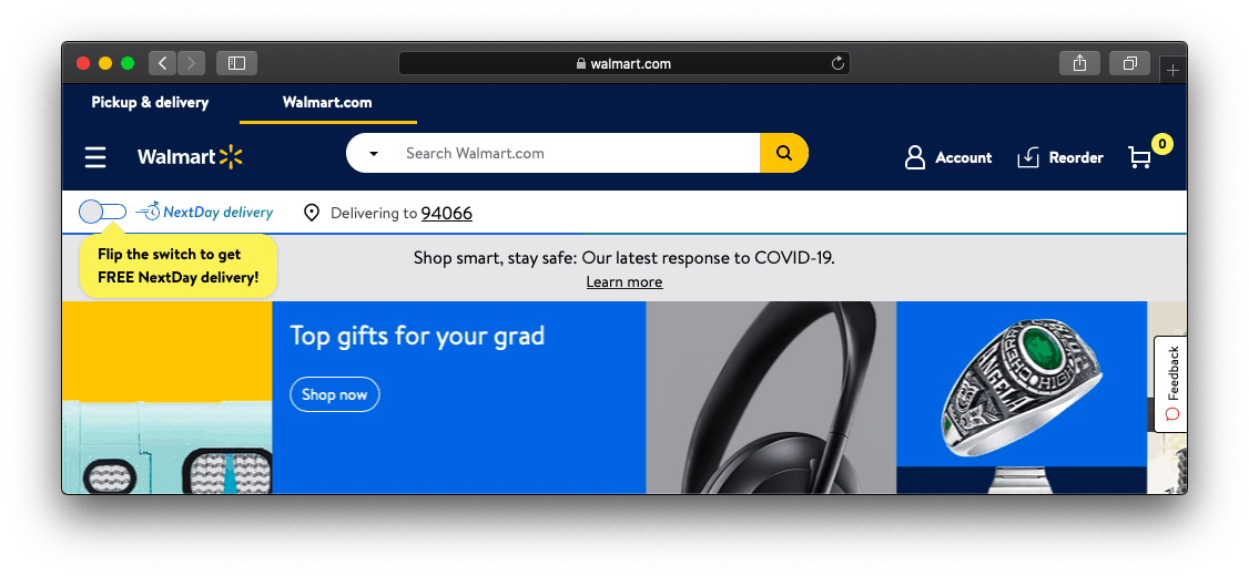 Site do Walmart