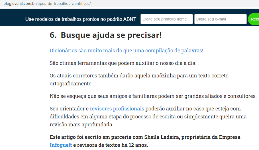 Tela da Even3