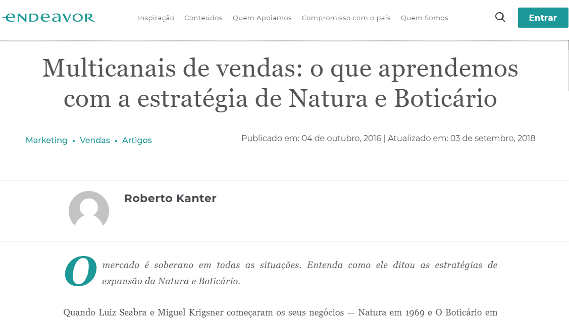 Endeavor Menção à Marca