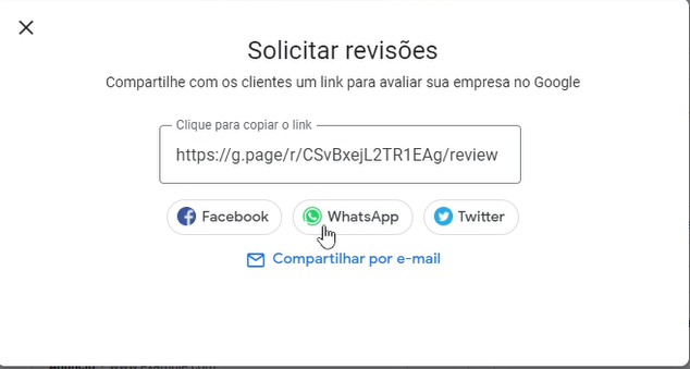 Solicitar Avaliação de Cliente no Google meu negócio