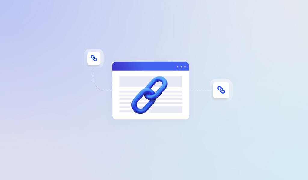 Uma página com uma corrente representando um link na web